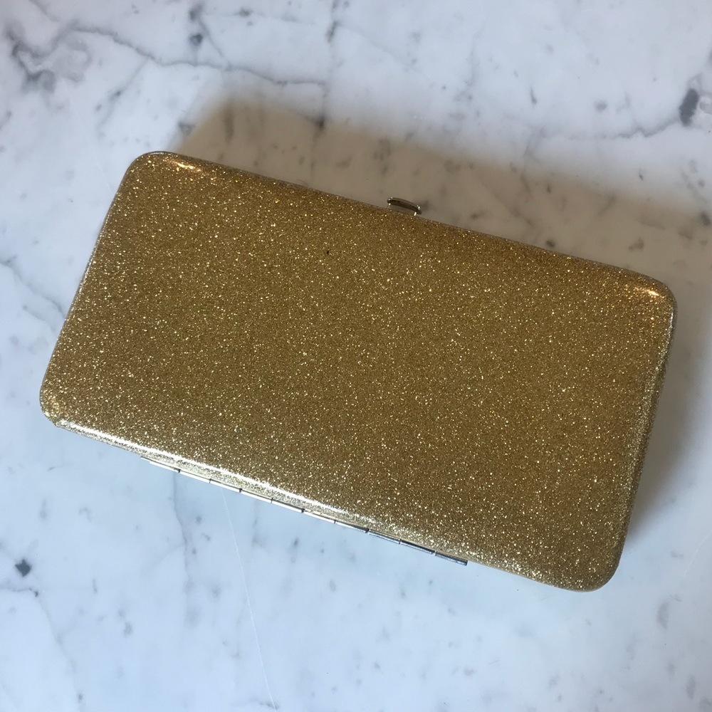 Sparkle Gold Glitter Vinyl Wallet